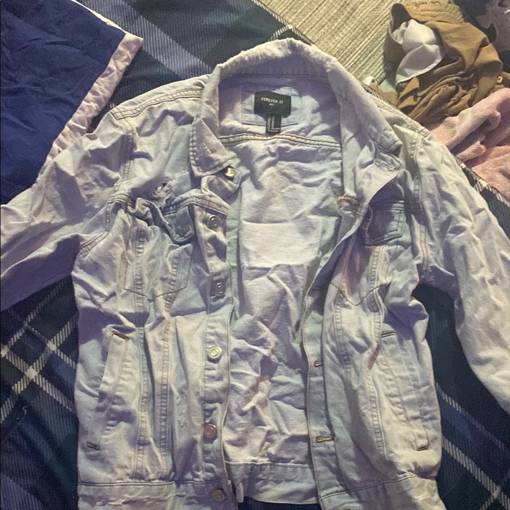 Mens Light Gray Denim Jacket